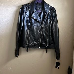Sam Edelman Leather Motto Jacket